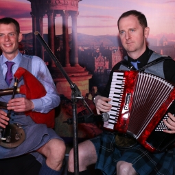 Reel Time Folk Band.  accordion and small pipes.  Visit Scotland